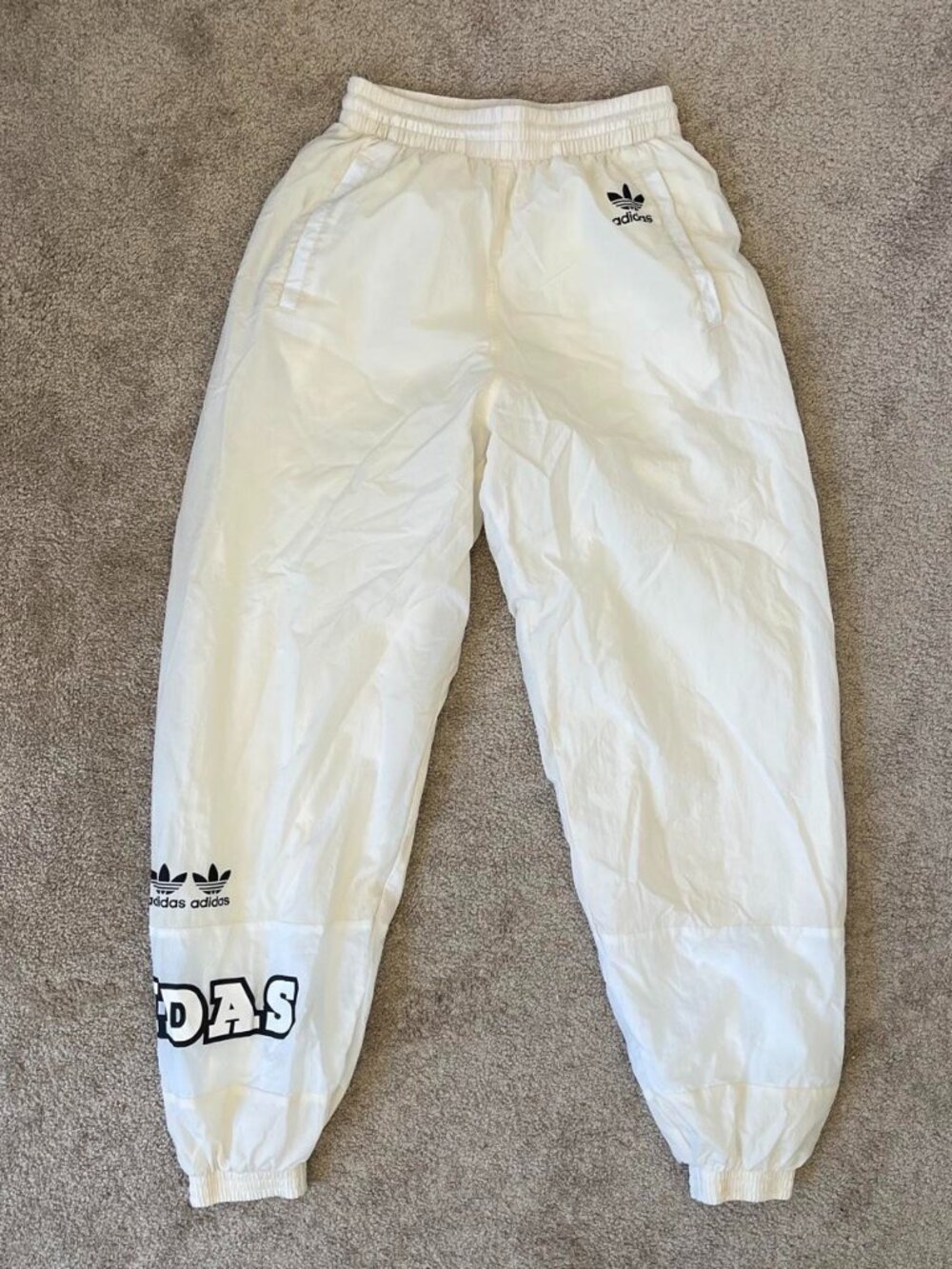 Adidas Originals Primegreen Track Pants Cream Off White Size XS